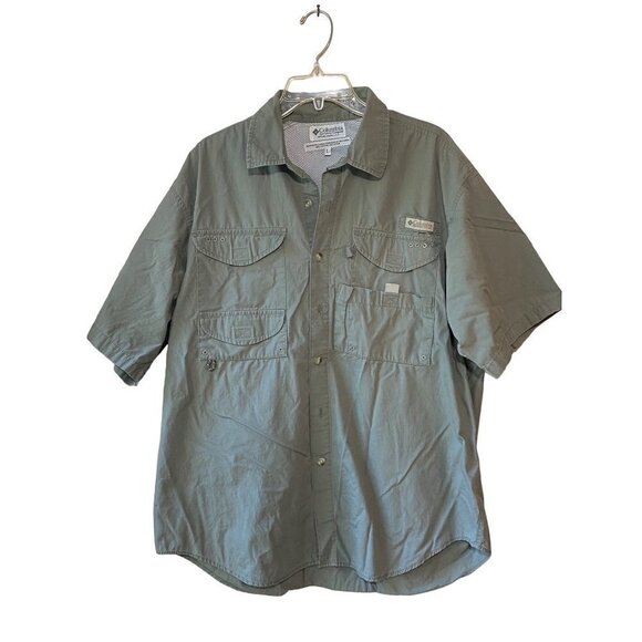 COLUMBIA Sportswear PFG Men's Large Vented Short Sleeve Performance Fishing Shi - Picture 1 of 8